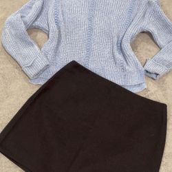 Skirt and sweater