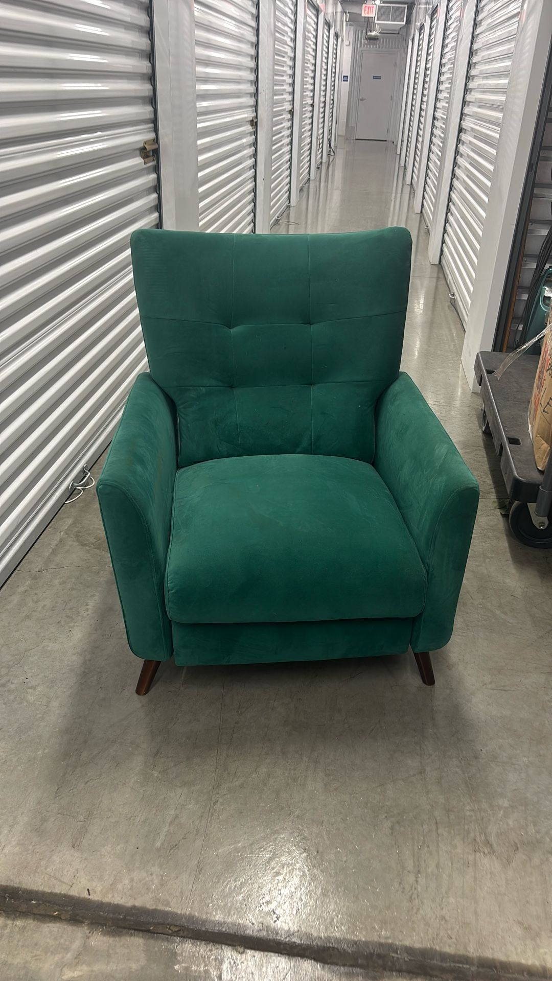 Emerald green recliner