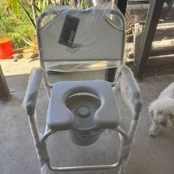 Lightweight Portable Shower Chair Commode with Casters by Drive 