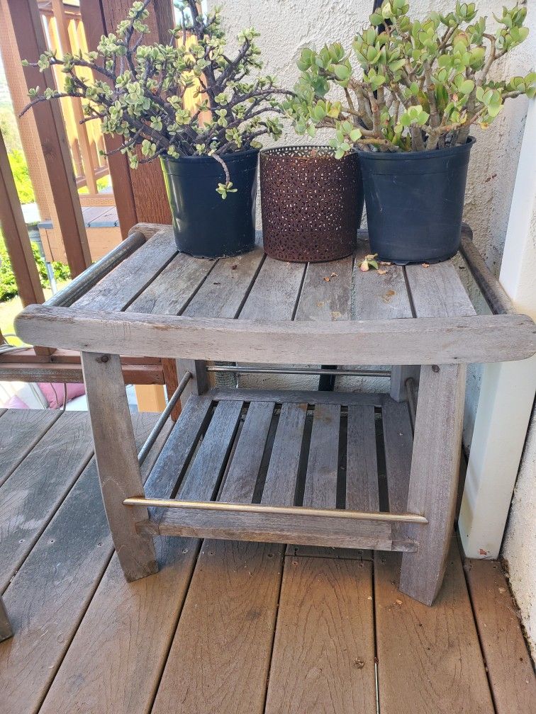 Small wood outdoor side table for Sale in San Clemente, CA OfferUp