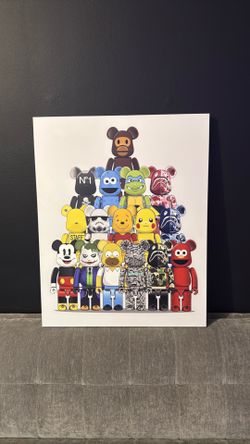 Bearbrick Wall Art 24” x 30”