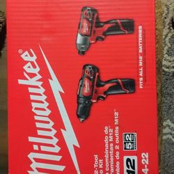 MILWAUKEE 2 TOOL COMBO KIT NIB