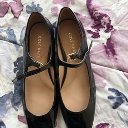 Cole Haan Women's Black Patent Mary Jane Flats