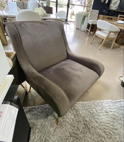 FLOOR MODEL ONLY!!! Contemporary Upholstered Saddle Arm Accent Chair!!!