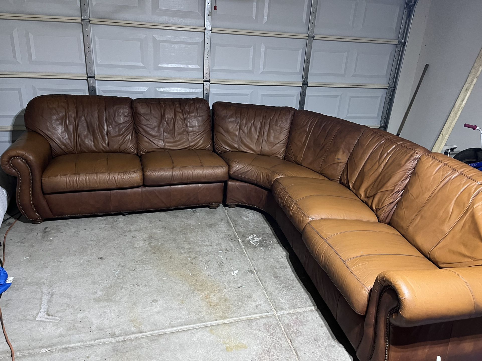 Genuine Leather Sectional