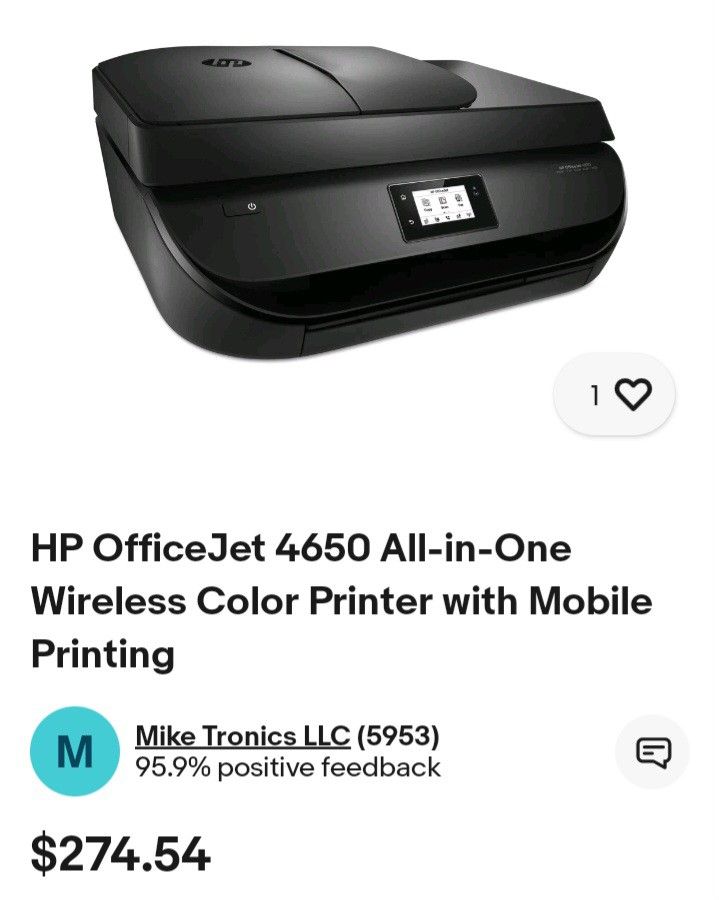 HP All In One Printer, Copy, Fax, Scan, Print, Web