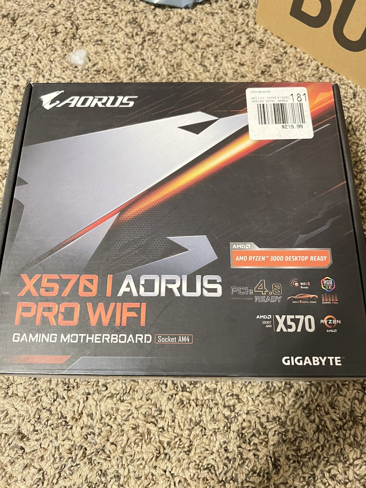 Gigabyte Aorus X570I Pro WiFi mITX motherboard
