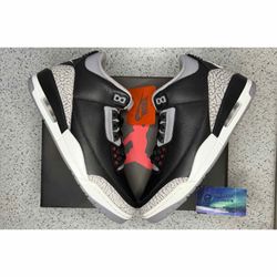 Jordan 3 Black Cement 9 Men, 10 Men