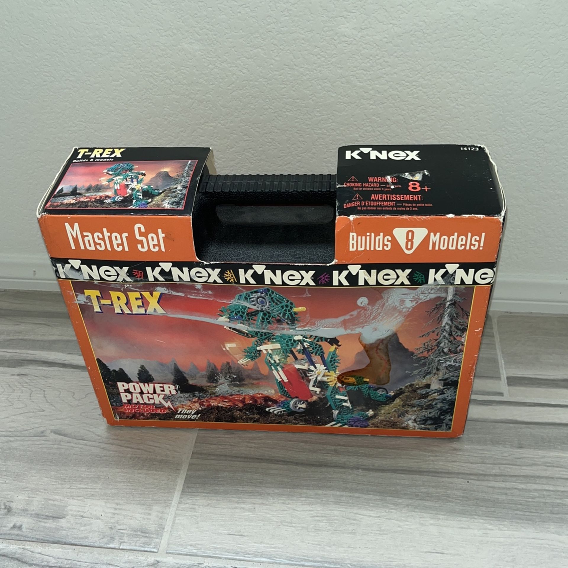 VINTAGE NEW 1996 KNEX TREX MASTER SET - POWER PACK MOTOR TOY KIT