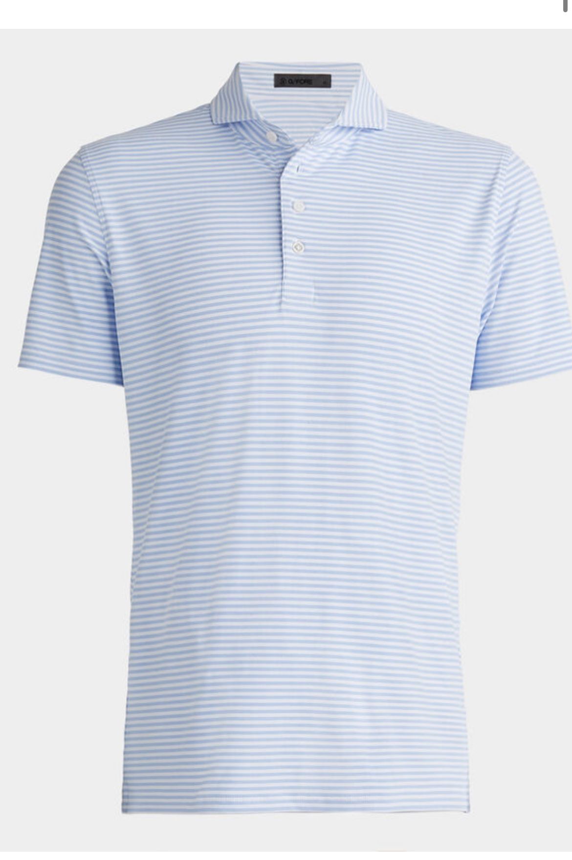 Blue Stripe Gfore Golf Shirt
