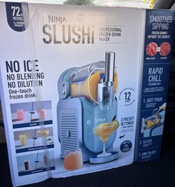 Brand New! Ninja SLUSHi 72-Oz Frozen Drink Machine with RapidChill Technology, 3 Presets, Dishwasher Safe, Slushy Maker, FS300BL Blue