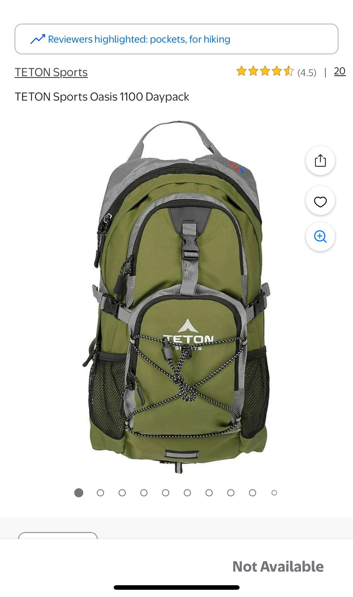 18L Hiking, Camping Backpack With Hydration Pack And Raincover