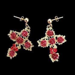 Floral Gothic Earring Set