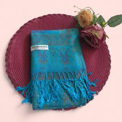 New | Aqua Multicolor Pashmina Shawl