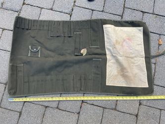 Vintage Military Large Roll Up Tool Pouch 42”x 22”
