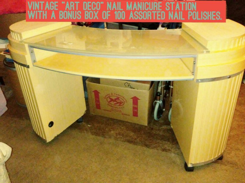 Vintage "Art Deco Inspired" Nail Station