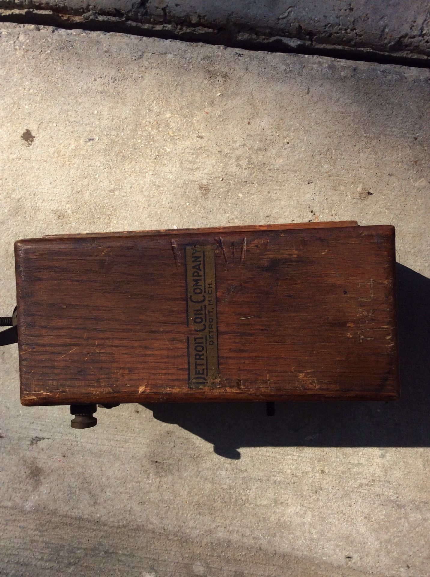 Antique wooden model a detroit coil company coil