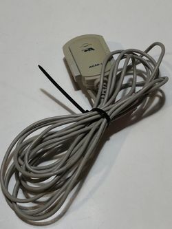 Cyber Acoustics ACM-1 Microphone Beige Lapel Clip On Computer Monitor Wire Cord