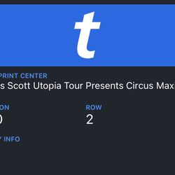 Travis Scott Tickets For Sale ($110 Each)