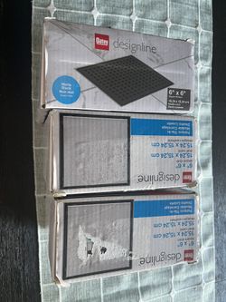 Oatey Designline 6 in. x 6 in. Stainless Steel Square Shower Drain Matte Black