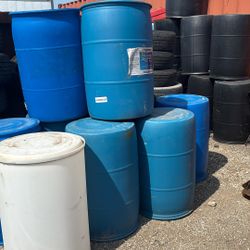 Plastic 55 Gallon Drums