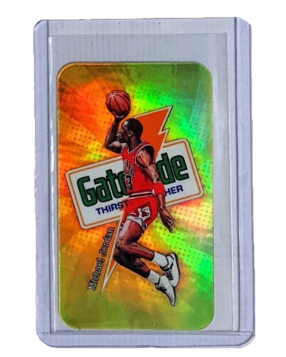 Michael Jordan 1991 Gatorade Lemon Lime Mini Refractor Promo Card