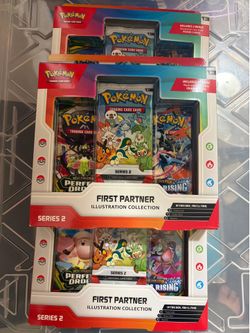 3x first partner pokemon illustration collection boxs