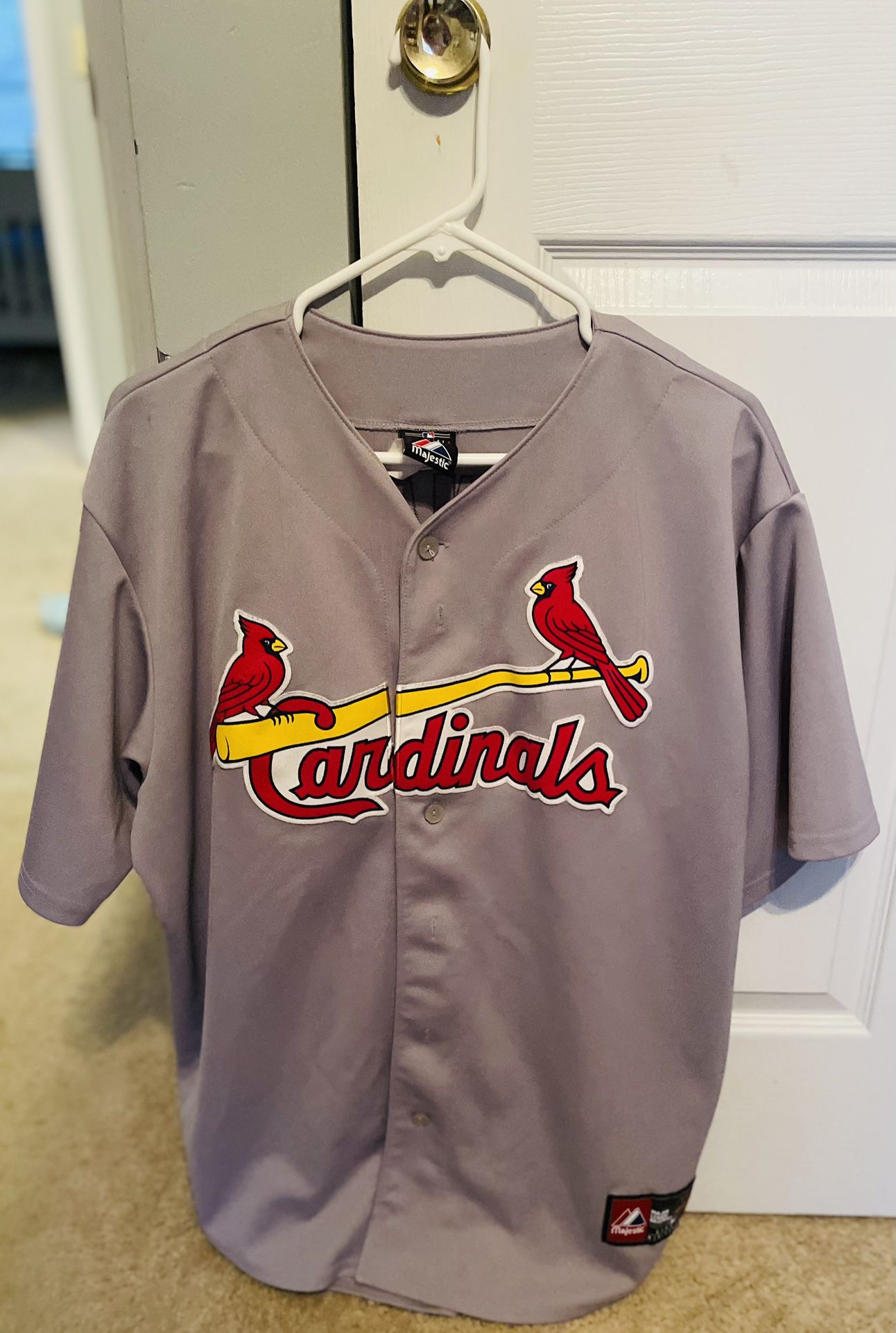 Majestic Genuine Merchandise MLB St. Louis Cardinals Adam Wainwright #50 Away Baseball Jersey