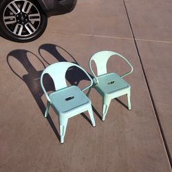 Beautiful Light Green steel Children's Chairs