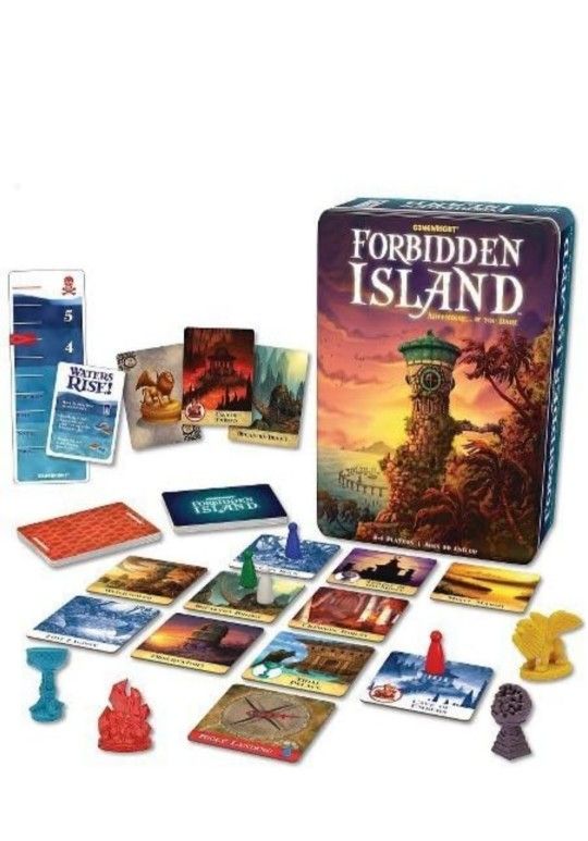 Forbidden Island Card Game Complete In Collectible Tin Ages 10 And Up 2-4 Players Gamewright Games. Forbidden Island is a cooperative board game where