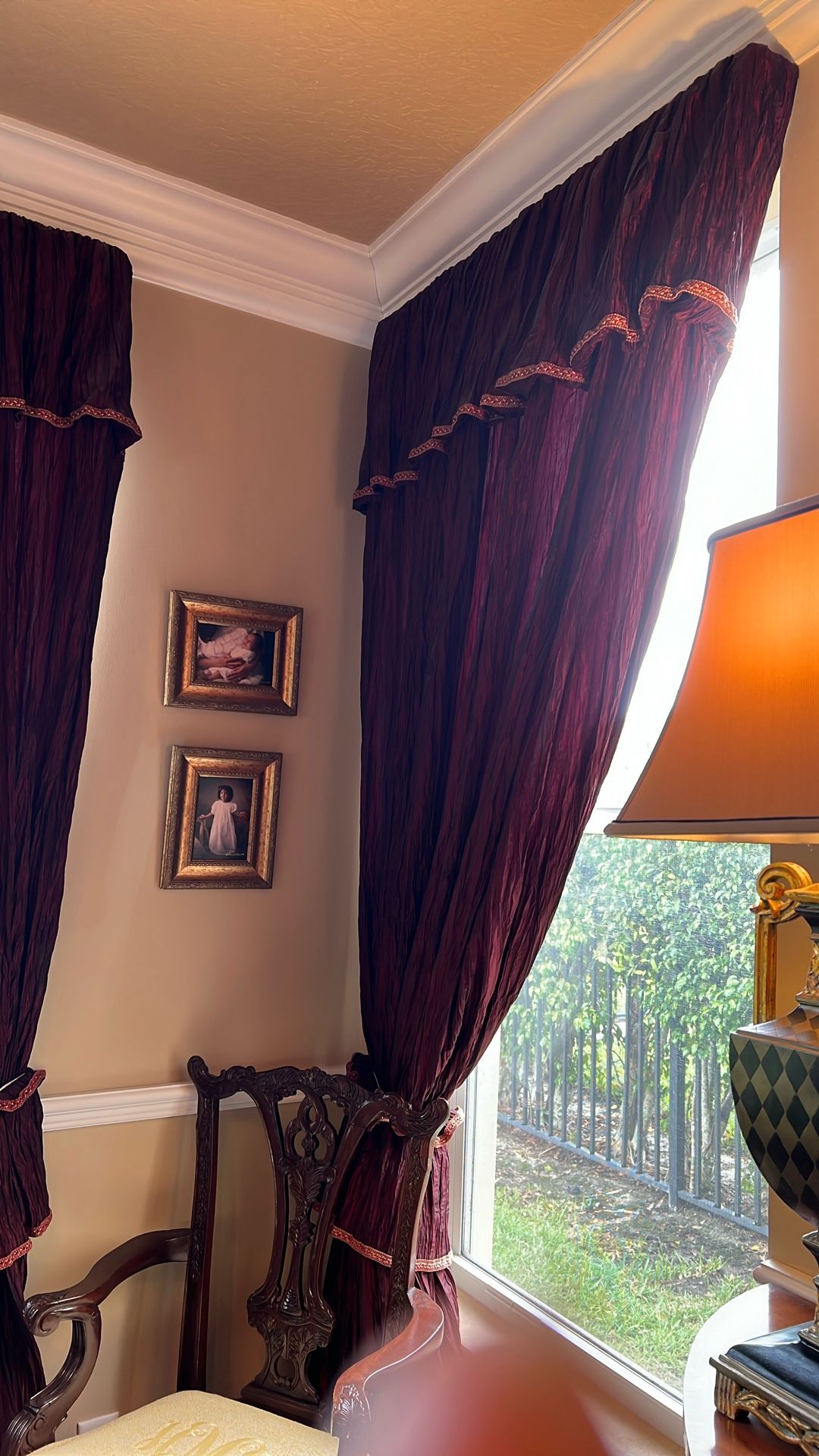 Custom Crushed Taffeta Curtains-4 Double Wide Panels