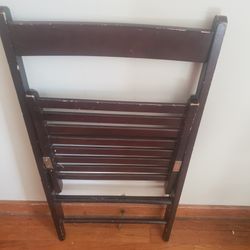 Vintage Wooden Folding Chair. Slats.
