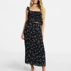 Tank and Skirt No Boundaries Printed Ruffle, 2-Piece Set, Women's Sz XL New