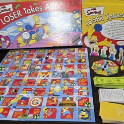 The Simpsons Loser Takes All Board Game 2001 Vintage Great Condition Complete Kids Man Cave cartoon