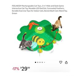 Brand new Rechargeable Cat Toys, 2 in 1 Hide and Seek Game Interactive Cat Toy