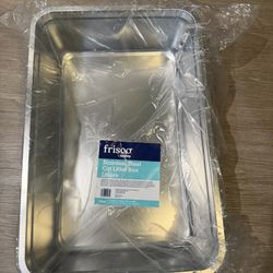 Frisco Stainless Steel Cat Litter Box, Large, 23-in