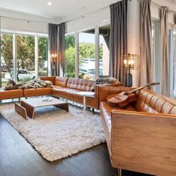 Luxury Real leather Sofa Set