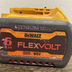 Dewalt DCB606 FLEXVOLT 20V/60V MAX Lithium-Ion 6.0Ah Battery Pack Used Works 