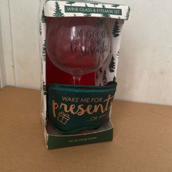 Wine Glass & Eyemask Set (Unopened Box )