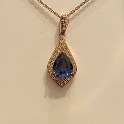 Sapphire Pendant Necklace