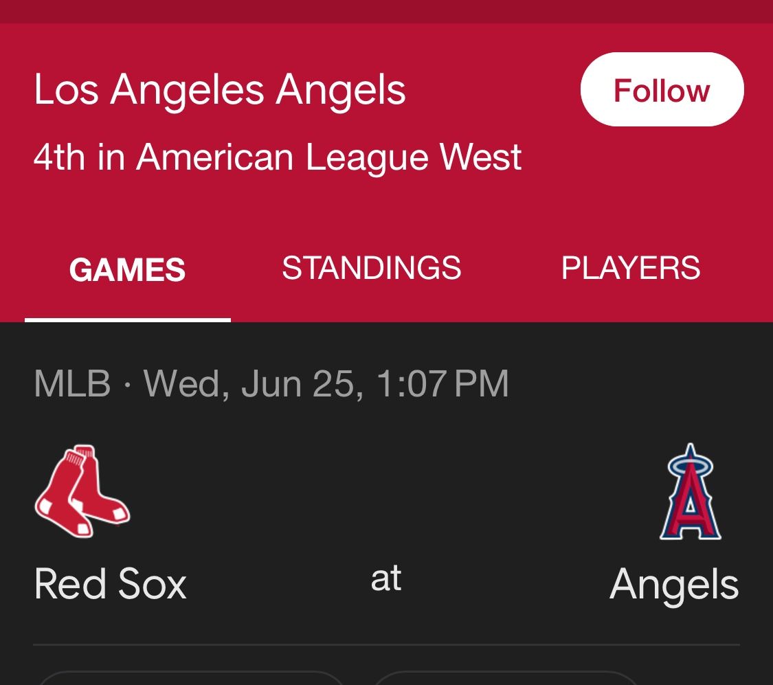 ANGELS vs RED SOX TICKETS