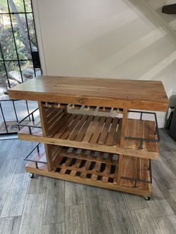 Wooden Bar Cart