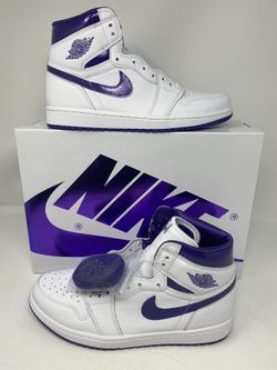 Women Air Jordan 1 High Metallic Court Purple. 10W/8.5M