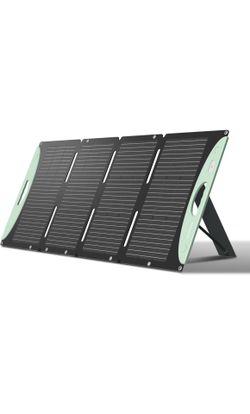 100W Portable Solar Panel NS100W, Foldable IP68 Water & Dustproof Design Built-in Solar Angle Guide Solar Panel with Adjustable Kickstands for RV Camp