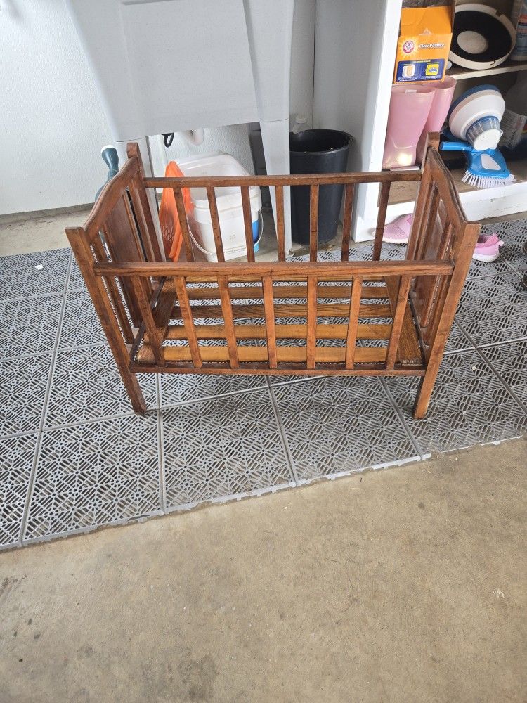 Antique baby doll crib.
