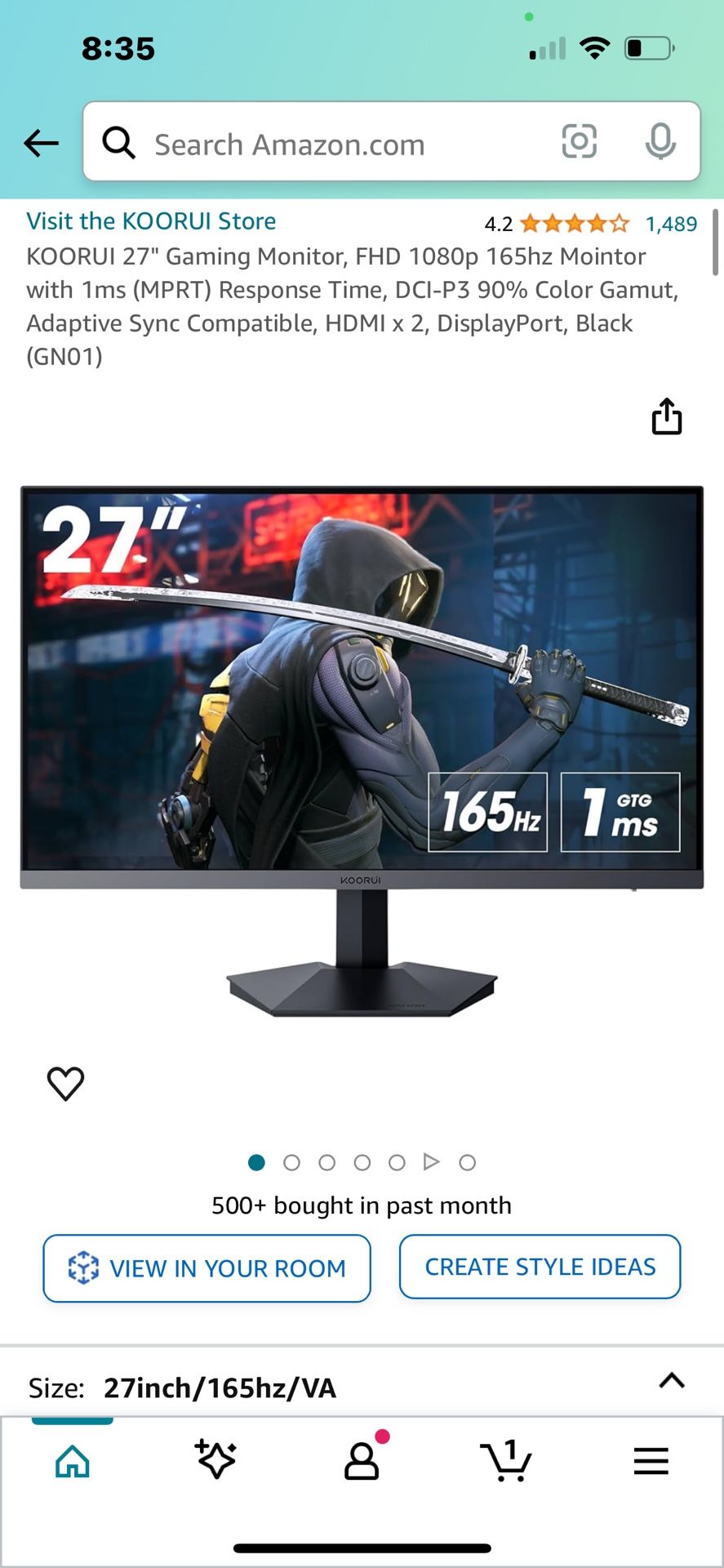 27” Wide Monitor