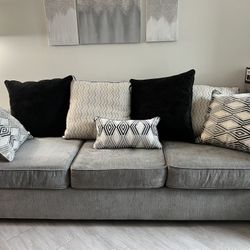 Gray Couch And Matching Chair