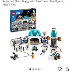 Lego City Lunar Research Base And Lego Rover Set