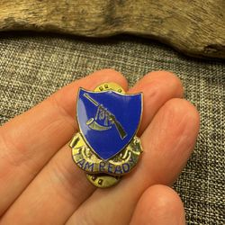 683- I Am Ready US Army Pin 399th Regiment Unit Crest 