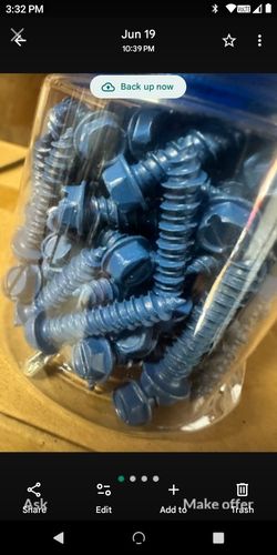 Masonry ,Concrete Hex Screws.1/4x1-1/4 